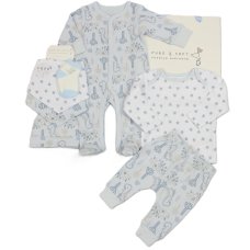 M15872: Baby Boys Dinosaur 8 Piece Mesh Bag Gift set (0-6 Months)
